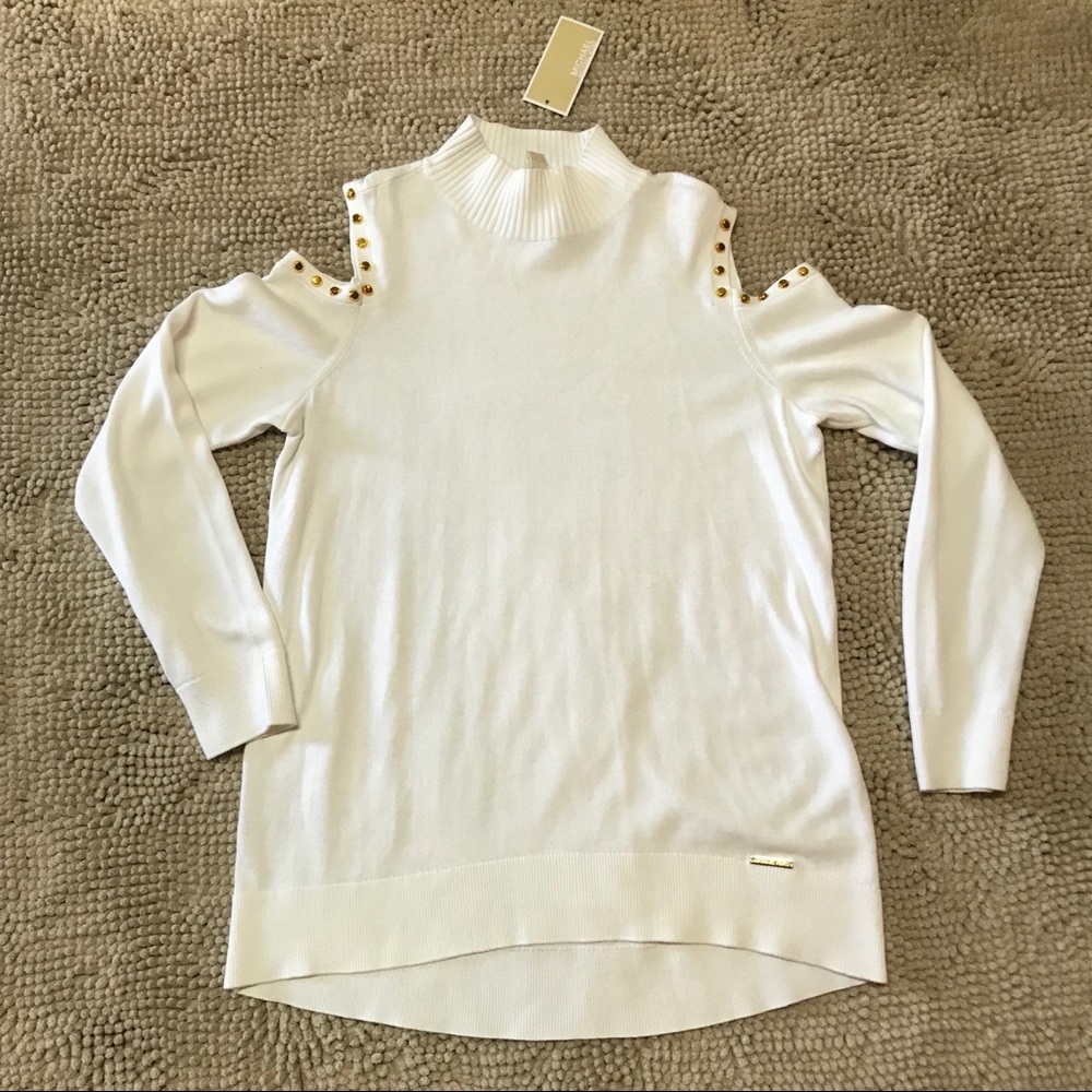 ⚫️NWT Michael Kors Cold Shoulder Turtleneck Medium